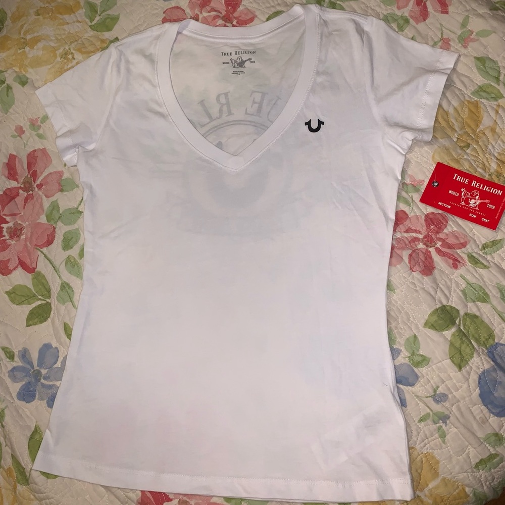 White True Religion Short Sleeve T-Shirt